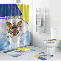 Personalized US Virgin Islands Bathroom Set Happy Independence Day