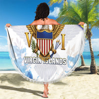 Personalized US Virgin Islands Beach Blanket Happy Independence Day