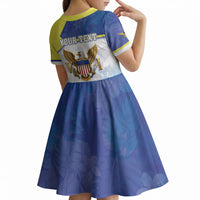 Personalized US Virgin Islands Kid Short Sleeve Dress Happy Independence Day