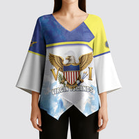 Personalized US Virgin Islands Kimono Sleeve Blouse Happy Independence Day