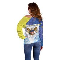 Personalized US Virgin Islands Off Shoulder Sweater Happy Independence Day