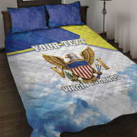 Personalized US Virgin Islands Quilt Bed Set Happy Independence Day