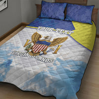 Personalized US Virgin Islands Quilt Bed Set Happy Independence Day
