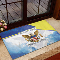 Personalized US Virgin Islands Rubber Doormat Happy Independence Day