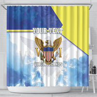 Personalized US Virgin Islands Shower Curtain Happy Independence Day