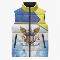 Personalized US Virgin Islands Sleeveless Puffer Jacket Happy Independence Day