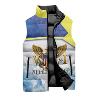 Personalized US Virgin Islands Sleeveless Puffer Jacket Happy Independence Day