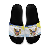 Personalized US Virgin Islands Slide Sandals Happy Independence Day