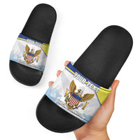 Personalized US Virgin Islands Slide Sandals Happy Independence Day