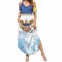 Personalized US Virgin Islands Summer Maxi Dress Happy Independence Day