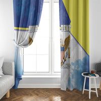 Personalized US Virgin Islands Window Curtain Happy Independence Day