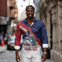 Liberia 1847 Long Sleeve Button Shirt Happy Independence Day