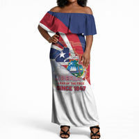 Liberia 1847 Off Shoulder Maxi Dress Happy Independence Day