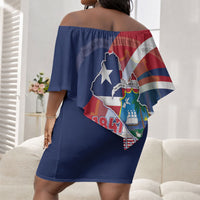 Liberia 1847 Off Shoulder Short Dress Happy Independence Day