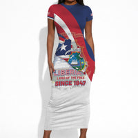 Liberia 1847 Short Sleeve Bodycon Dress Happy Independence Day
