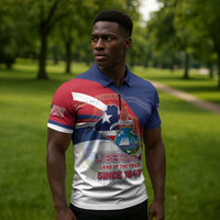 Liberia 1847 Zipper Polo Shirt Happy Independence Day