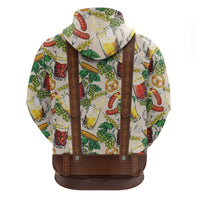 Oktoberfest Lederhosen Costume Hoodie Food And Drink Pattern - Wonder Print Shop