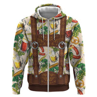 Oktoberfest Lederhosen Costume Hoodie Food And Drink Pattern - Wonder Print Shop