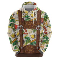 Oktoberfest Lederhosen Costume Hoodie Food And Drink Pattern - Wonder Print Shop