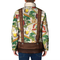 Oktoberfest Lederhosen Costume Padded Jacket Food And Drink Pattern - Wonder Print Shop