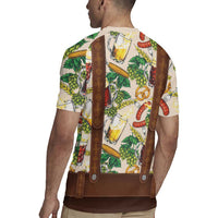 Oktoberfest Lederhosen Costume Rugby Jersey Food And Drink Pattern - Wonder Print Shop