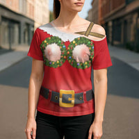 Funny Christmas Costume Cross Shoulder Shirt Busty Big Boobs - Wonder Print Shop