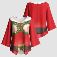 Funny Christmas Costume Kimono Sleeve Blouse Busty Big Boobs - Wonder Print Shop