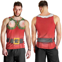 Funny Christmas Costume Men Tank Top Busty Big Boobs - Wonder Print Shop