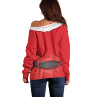 Funny Christmas Costume Off Shoulder Sweater Busty Big Boobs - Wonder Print Shop