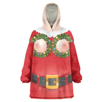 Funny Christmas Costume Wearable Blanket Hoodie Busty Big Boobs - Wonder Print Shop