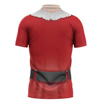 Funny Christmas Costume Zipper Polo Shirt Busty Big Boobs - Wonder Print Shop