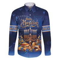 Jewish Hanukkah Festival Family Matching Long Sleeve Bodycon Dress and Hawaiian Shirt Let's Get Lit LT05 - Wonder Print Shop