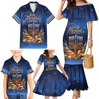 Jewish Hanukkah Festival Family Matching Mermaid Dress and Hawaiian Shirt Let's Get Lit LT05 - Wonder Print Shop
