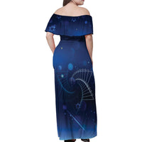 Jewish Hanukkah Festival Family Matching Off Shoulder Maxi Dress and Hawaiian Shirt Let's Get Lit LT05 - Wonder Print Shop