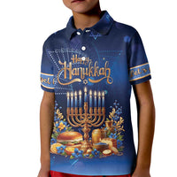 Jewish Hanukkah Festival Kid Polo Shirt Let's Get Lit LT05 - Wonder Print Shop