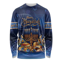Jewish Hanukkah Festival Long Sleeve Shirt Let's Get Lit LT05 - Wonder Print Shop