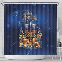 Jewish Hanukkah Festival Shower Curtain Let's Get Lit