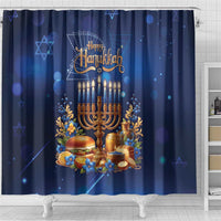 Jewish Hanukkah Festival Shower Curtain Let's Get Lit