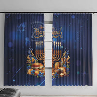 Jewish Hanukkah Festival Window Curtain Let's Get Lit LT05 - Wonder Print Shop