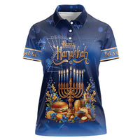 Jewish Hanukkah Festival Women Polo Shirt Let's Get Lit LT05 - Wonder Print Shop