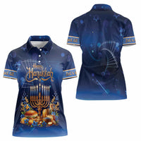 Jewish Hanukkah Festival Women Polo Shirt Let's Get Lit LT05 - Wonder Print Shop