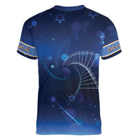 Jewish Hanukkah Festival Women V-Neck T-Shirt Let's Get Lit LT05 - Wonder Print Shop