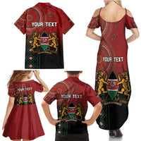 Personalised Kenya Jamhuri Day Family Matching Summer Maxi Dress and Hawaiian Shirt One Nation One Flag One People LT05 - Wonder Print Shop