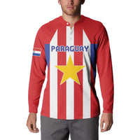 Custom Paraguay Star Football Button Sweatshirt Go Albirroja