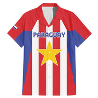 Custom Paraguay Star Football Family Matching Mermaid Dress and Hawaiian Shirt Go Albirroja