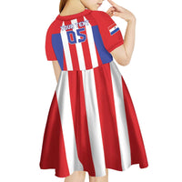 Custom Paraguay Star Football Kid Short Sleeve Dress Go Albirroja