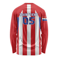 Custom Paraguay Star Football Long Sleeve Shirt Go Albirroja