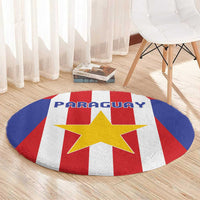 Paraguay Star Football Round Carpet Go Albirroja