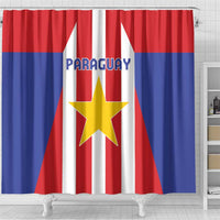Paraguay Star Football Shower Curtain Go Albirroja