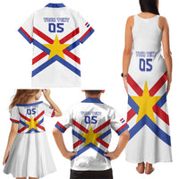 Custom Paraguay Football Family Matching Tank Maxi Dress and Hawaiian Shirt Unique Style